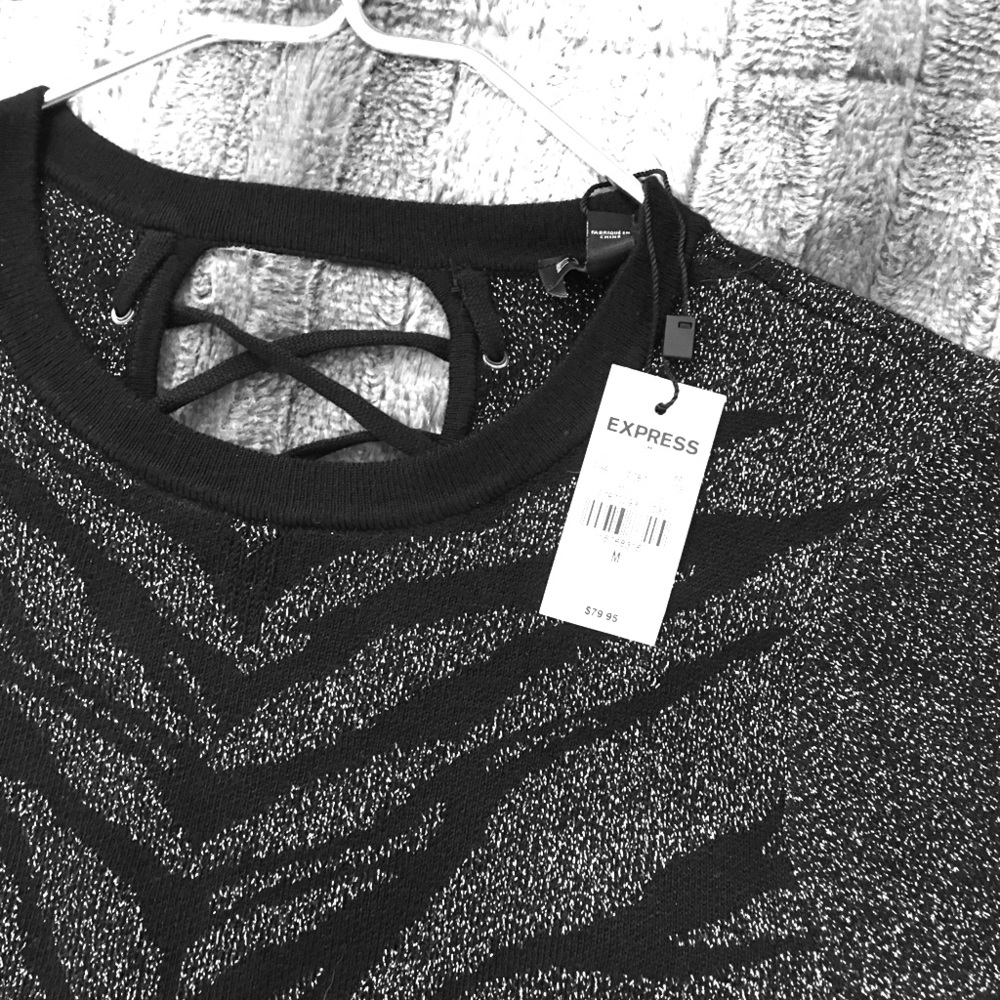 NEW Silver & Black sweater dress by EXPRESS